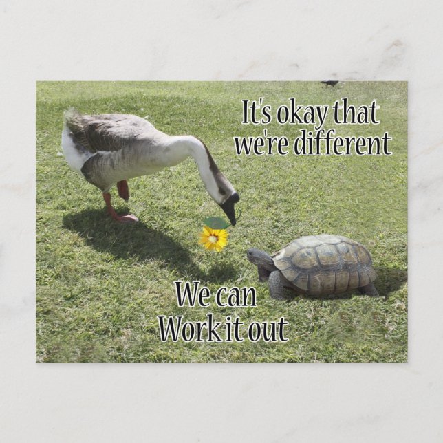 Carte Postale C'est bon que nous soyons différents, nous pouvons (Devant)