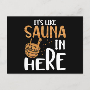 Carte Postale C'est comme un sauna ici