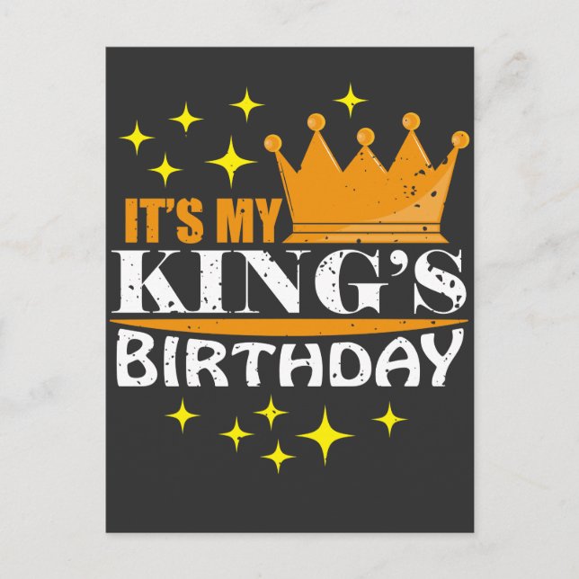 Carte Postale C'est le cadeau de fête d'anniversaire de mon roi (Devant)