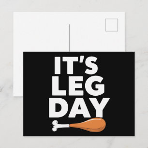 Carte Postale C'est le jour des jambes drôle de dinde de Thanksg