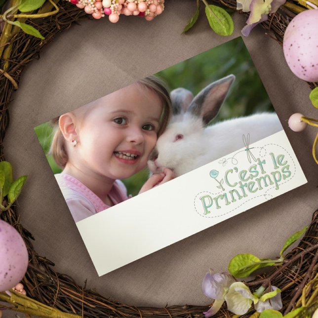 Carte Postale C'est le printemps - ajouter la photo (Créateur téléchargé)