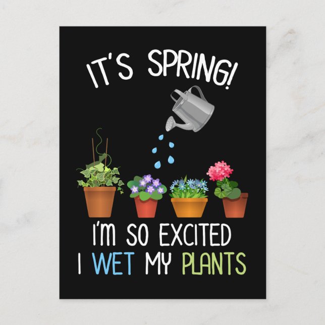 Carte Postale C'est le printemps ! Je suis tellement excité que  (Devant)