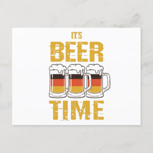 Carte Postale C'est l'heure de la bière