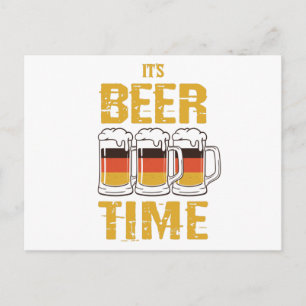 Carte Postale C'est l'heure de la bière