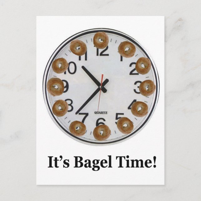 Carte Postale C'est l'heure des Bagels ! (Devant)