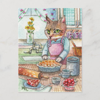 Carte Postale C'est l'heure du gâteau