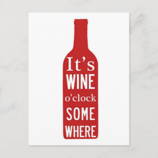 Carte Postale C'est l'heure du vin quelque part