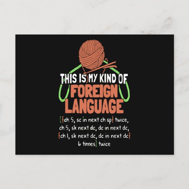 Carte Postale C'est mon genre de langue étrangère (Devant)