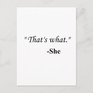 Carte Postale "C'est quoi..."