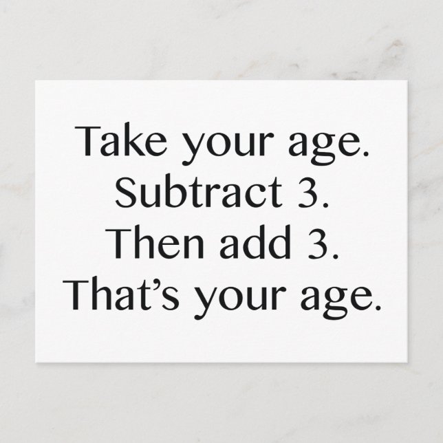 Carte Postale C'est ton âge (Devant)