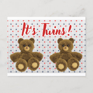 Carte Postale C'est Twins Faire-part de naissance