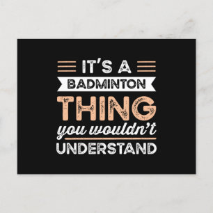 Carte Postale C'est un Badminton Thing Funny sports Cadeau