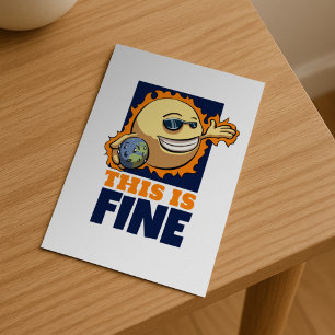 Carte Postale C'Est Un Beau Réchauffement climatique Dessin Sur 