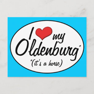Carte Postale C'est un cheval ! J'aime mon Oldenbourg