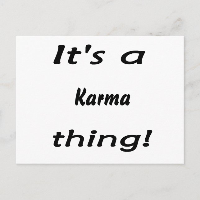 Carte Postale C'est un karma ! (Devant)