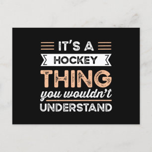 Carte Postale C'est un truc de hockey Drôle de sport amusant Cad