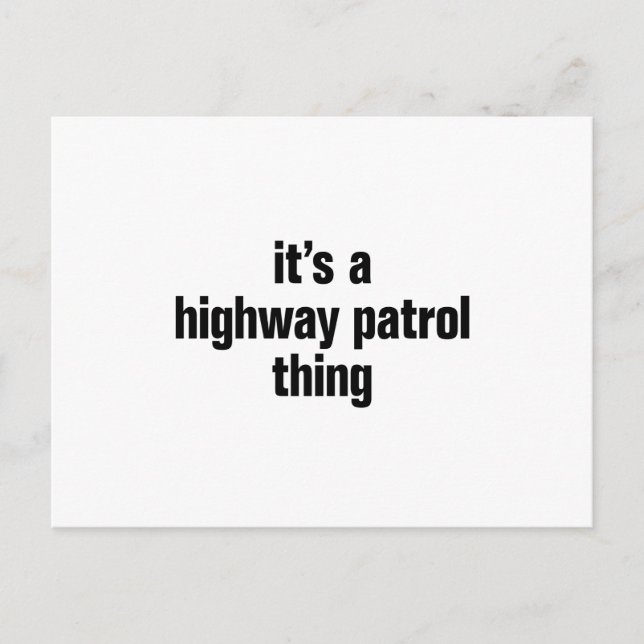 Carte Postale c'est un truc de la police de la route (Devant)