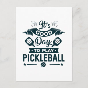 Carte Postale C'est une bonne journée pour jouer au Pickleball