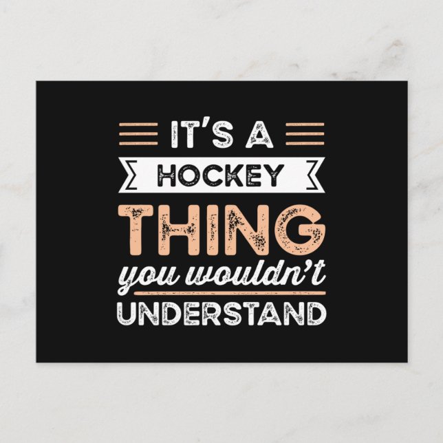 Carte Postale C'est une chose de hockey, cadeau drôle pour les a (Devant)