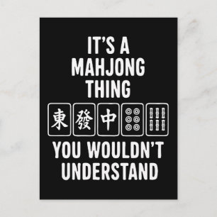 Carte Postale C'est une chose de Mahjong que vous ne comprendrie
