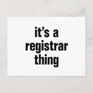 Carte Postale c'est une chose de registraire