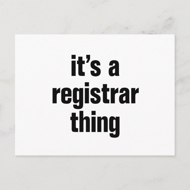 Carte Postale c'est une chose de registraire (Devant)