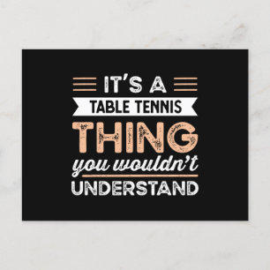 Carte Postale C'est une chose de tennis de table drôle cadeau de