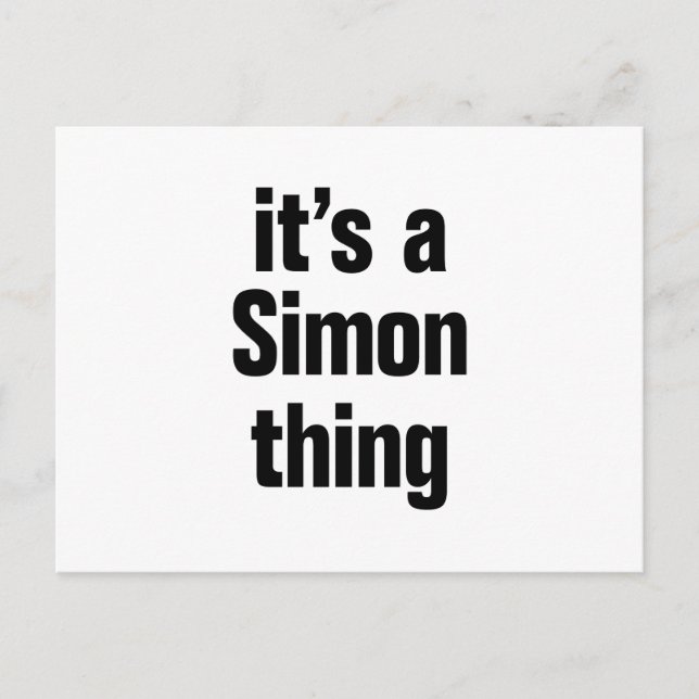 Carte Postale c'est une histoire de Simon (Devant)