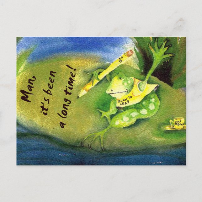 CARTE POSTALE C'EST UNE LONGUE ANNÉE D'ABSENCE. (Devant)