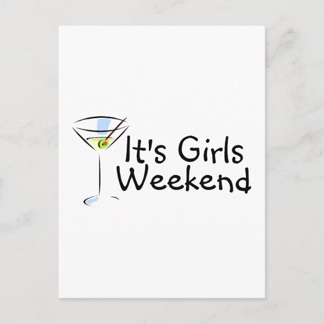 Carte Postale C'est week-end entre filles (Devant)