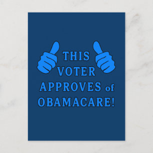 Carte Postale CET ÉLECTEUR approuve l'Obamacare