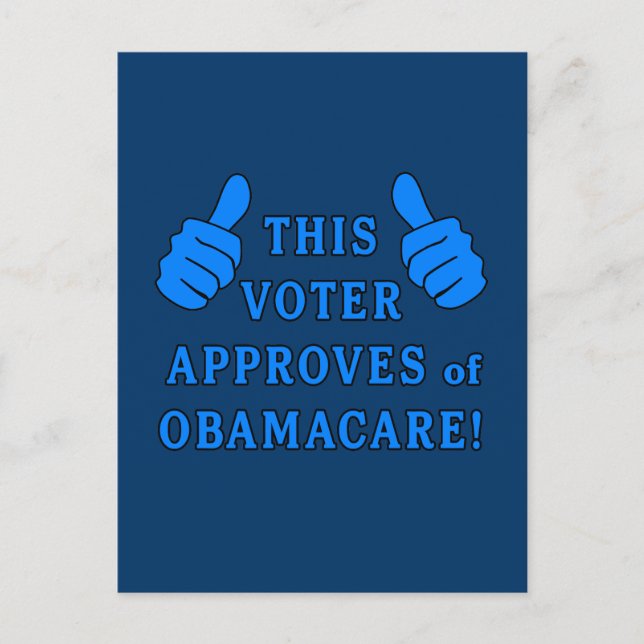 Carte Postale CET ÉLECTEUR approuve l'Obamacare (Devant)
