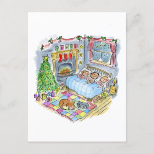 Carte Postale C'était la nuit avant Noël