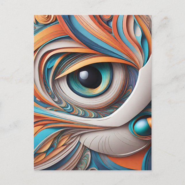 Carte Postale Cette belle vectorielle de chat art est l'addit pa (Devant)