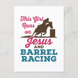 Carte Postale Cette fille tourne sur Jésus et la course de baril