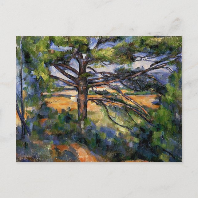Carte Postale Cezanne - Gros pin et Terre Rouge (Devant)