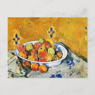 Carte Postale Cezanne - La plaque des pommes