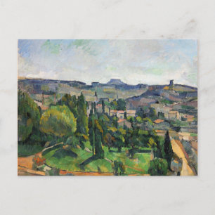 Carte Postale Cezanne - Paysage avec route et tour Bell