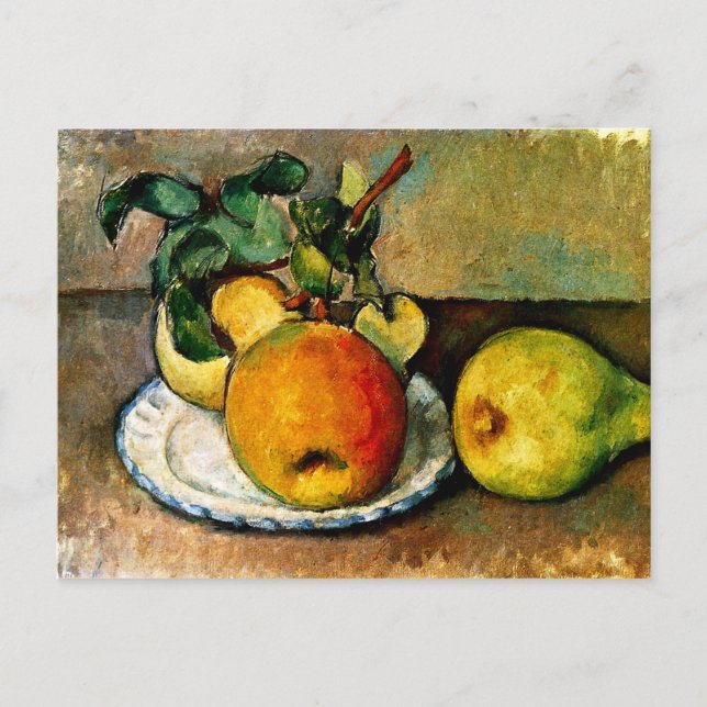Carte Postale Cezanne - Vie morte avec pommes et poires (Devant)
