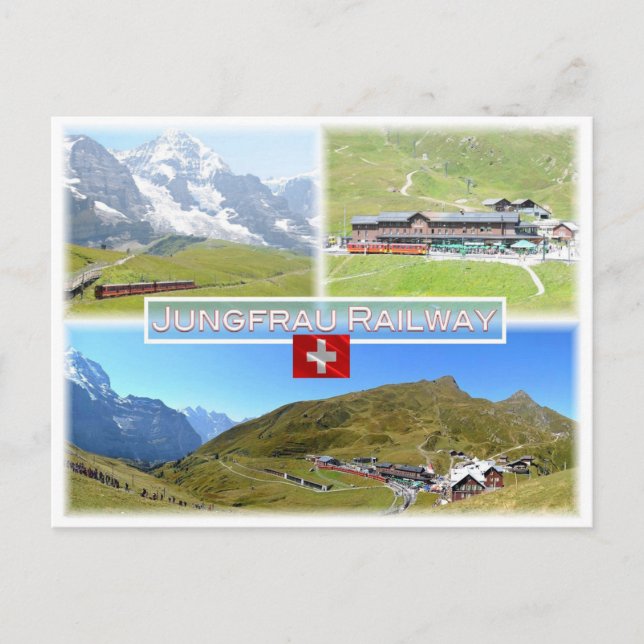 Carte Postale CH Suisse - Chemin de fer Jungfrau (Devant)