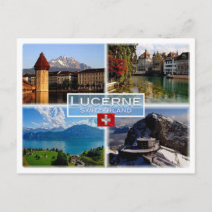 Carte Postale CH Suisse - Lucerne - Pont de la Chapelle - Vieux-