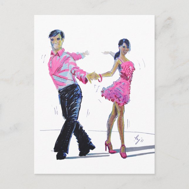 Carte Postale Cha Cha Cha Danse De La Salle De Bal (Devant)
