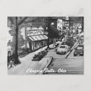 Carte Postale Chagrin noir et blanc Chagrin Falls Ohio Painting 