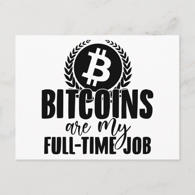 Carte Postale Chaîne de blocage | Bitcoin Crypto Devise BTC Cade (Devant)