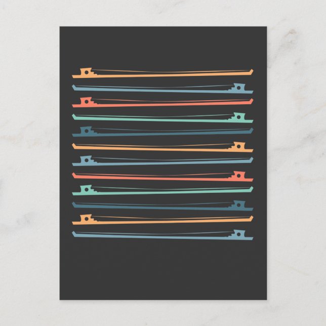 Carte Postale Chaîne Instrument Bows Violon Fiddle Joueur Cello (Devant)