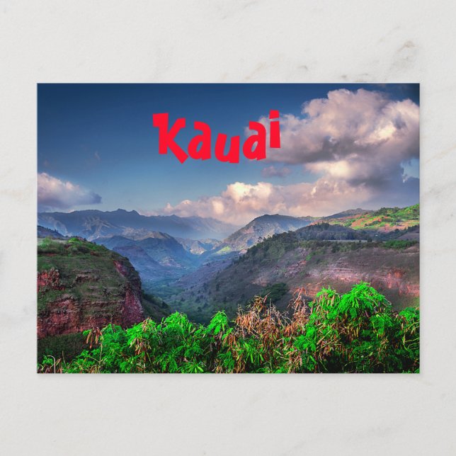 Carte Postale Chaîne tropicale de Kauai Hawaii (Devant)