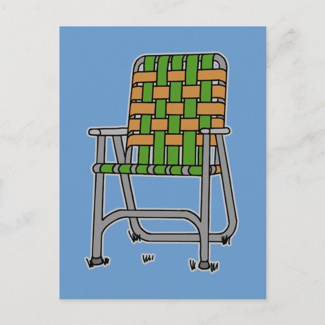 Carte Postale Chaise de pelouse pliante (Devant)