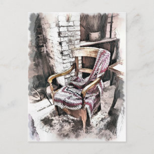 CARTE POSTALE CHAISE VICTORIENNE