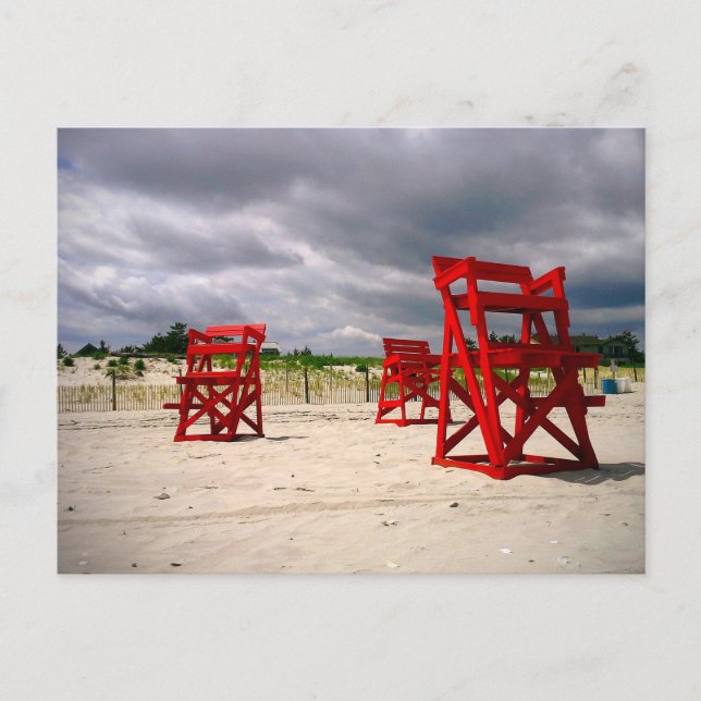 Carte postale Chaises de garde-vie (Devant)