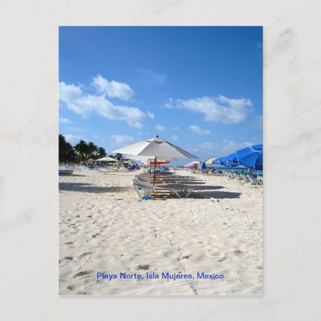 Carte Postale Chaises de plage sur Isla Mujeres (Devant)